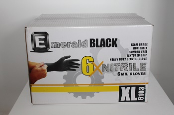 Premium Black 6 mil Exam Nitrile Glove, 10 Disp/case, 1000